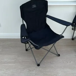 2 Foldable Camping Chairs – Steel Frame with Cup Holder - Image 2