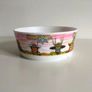 Vintage 1980s Bravestarr Breakfast Bowl with Bluebird Toys