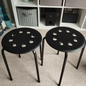 2 IKEA Marius Stackable Stools