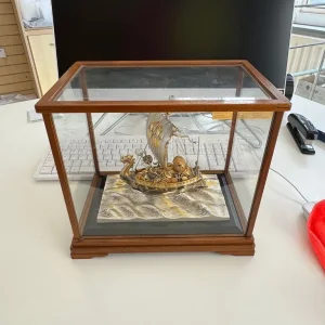 Japanese Takehiko Seki silver treasure ship on silver plated wave base - Image 3