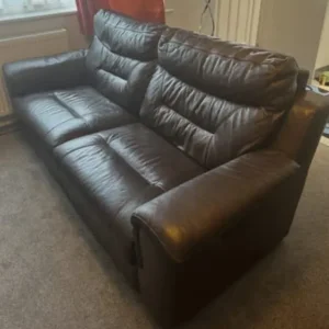 Leather recliner sofa - Image 3