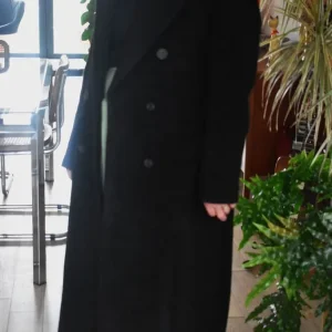 Albaray Women's Double Breasted Black Tailored Coat Size 8 - Image 5