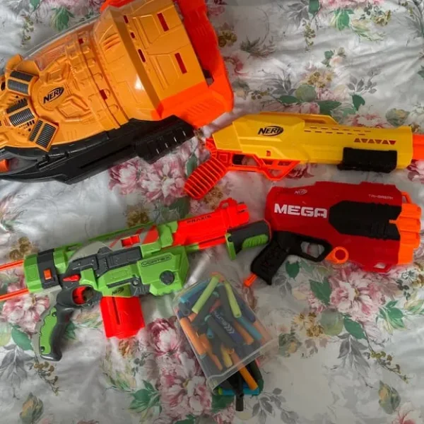 Children’s Nerf guns and foam bullets