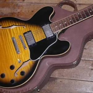 1997 Gibson ES-335 semi acoustic sunburst flame maple - Image 8