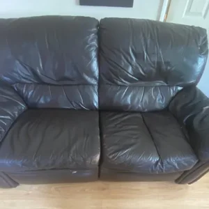 2 seater leather electric recline settee - Image 2