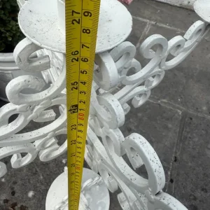 Large White Cast Iron Candelabra - Image 2
