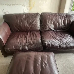 Brown leather sofas - Image 2