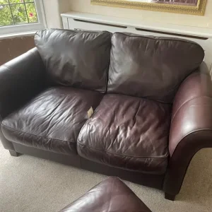 Brown leather sofas - Image 3