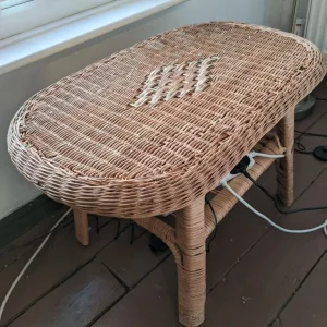 Wicker side table