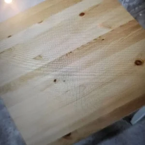 Ikea LerHamn square table. Solid wood top with white legs - Image 2