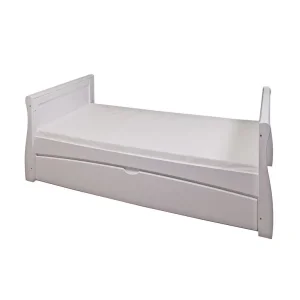 3 in 1 Sleigh White Cot Bed with mattress - Image 3