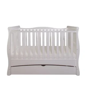 3 in 1 Sleigh White Cot Bed with mattress