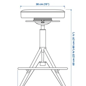 Black IKEA Trollberget Active Sit / Stand Office Chair - Image 5