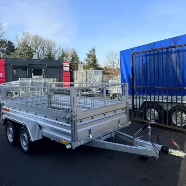 10ft x 5ft Twin Axle Trailer with 40cm Mesh, 130 Towing Capacity