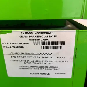 Snap On 40 inch rare players roll cab and cabinet toolbox - Image 4