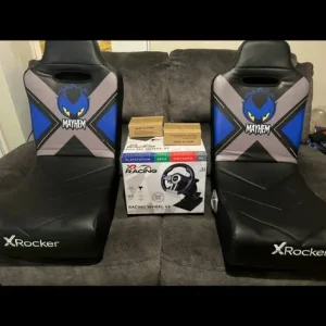X2 X Rocker gaming chairs and racing wheel - Image 2