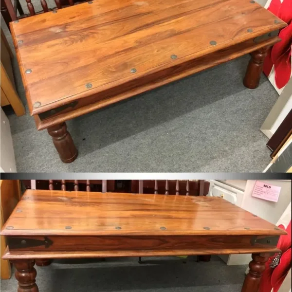 Solid Wood Coffee Table / L110cm x D61cm