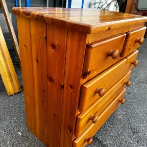 Pine chest of drawers 2 over 3 - Image 2