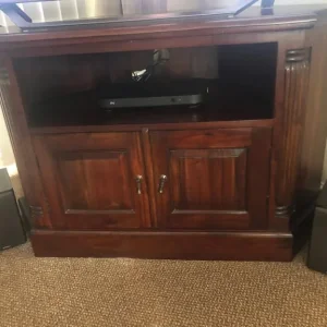 Corner mahogany t.v. unit - Image 2