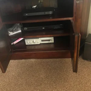 Corner mahogany t.v. unit - Image 3