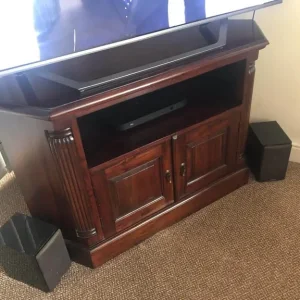 Corner mahogany t.v. unit