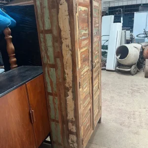 Reclaimed Indian Boat Wood Storage Cupboard - Image 3