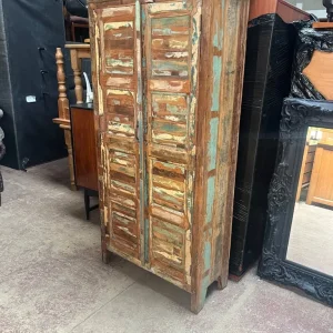 Reclaimed Indian Boat Wood Storage Cupboard