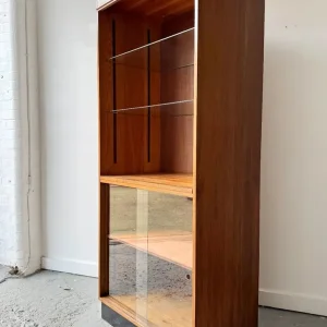 Vintage Glass Display Cabinet Tall - Image 3