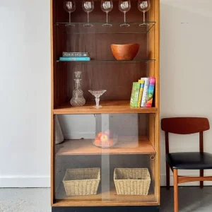 Vintage Glass Display Cabinet Tall - Image 4