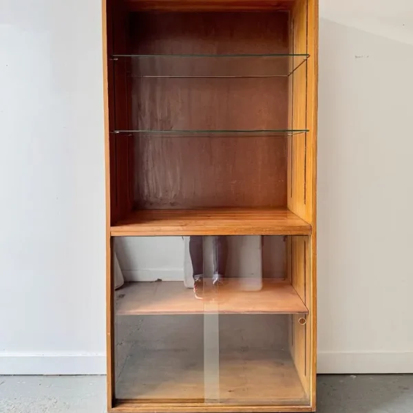 Vintage Glass Display Cabinet Tall