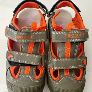 Size 13 BioSoft shoes – grey with orange trim