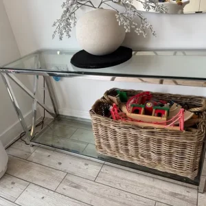 Glass & Chrome Sideboard