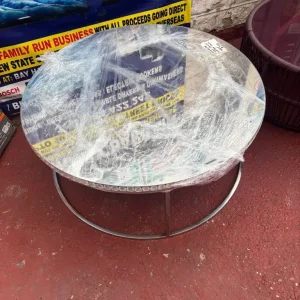 Marbella silver round coffee table