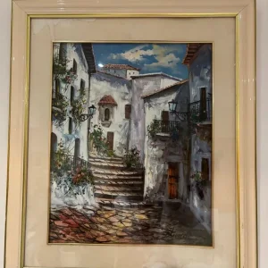 Original art. Mediterranean Houses by Betty Lines - Image 2