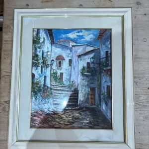 Original art. Mediterranean Houses by Betty Lines - Image 6