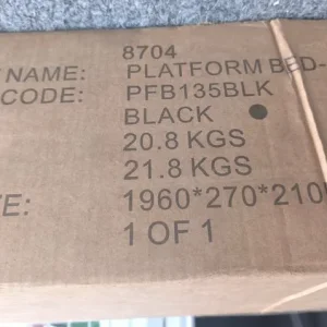 Platform Bed Frame - Black / Double - Image 4