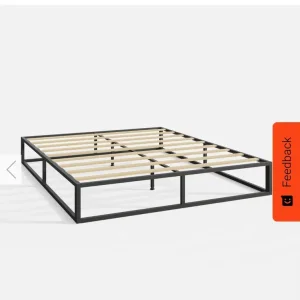 Platform Bed Frame - Black / Double