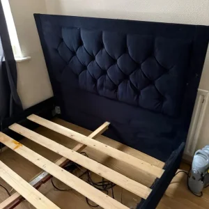 Black Button Double Bed - Image 3