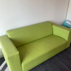 Lime green 2-3 seater sofa