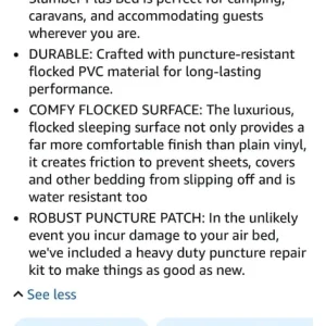 Airzz elevated double air mattress with built in pump - Image 5