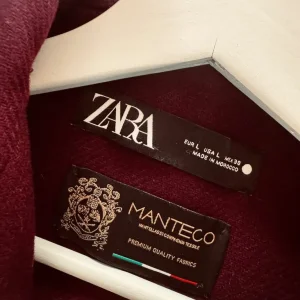 Wool Blend Coat | color: burgundy/ maroon | collection with Manteco - Image 7