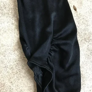 Elbow length black silky gloves - S/M - Image 3