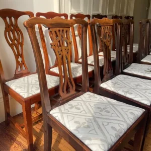 Dining table mahogany and 12 chairs - Image 2