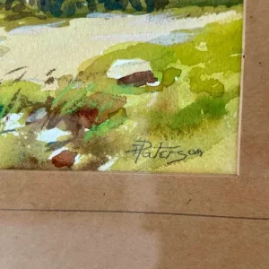 Original Watercolour Coastal Landscape – Signed ‘Paterson’ – Framed - Image 3