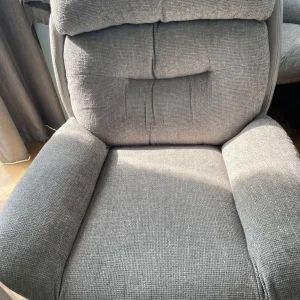 2 fabric swivel chairs with foot stools - Image 3