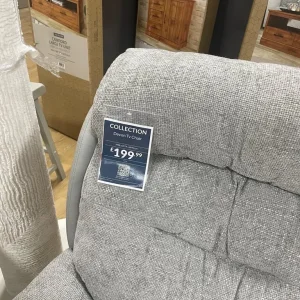 2 fabric swivel chairs with foot stools - Image 8