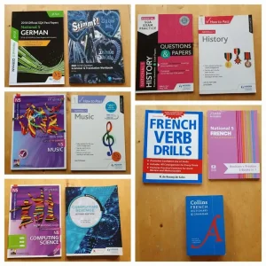 School books- Nat 5: German, History, Music
