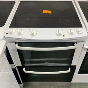 ♻️WHITE ZANUSSI 60CM GLASSTOP ELECTRIC COOKER