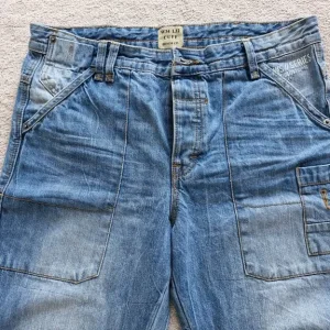 Vintage Blue Denim Jeans with Cuff Ankle W34 - Image 3