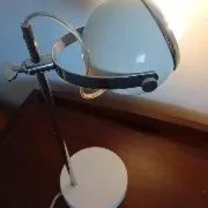 Vintage 1990's metal eyeball table lamps. - Image 3
